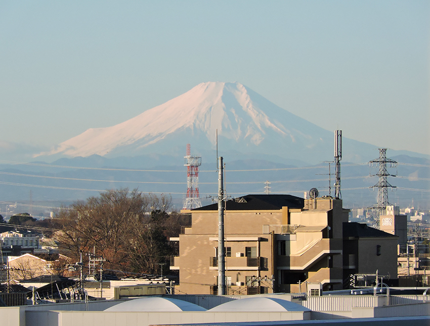 屋上からの名峰　富士